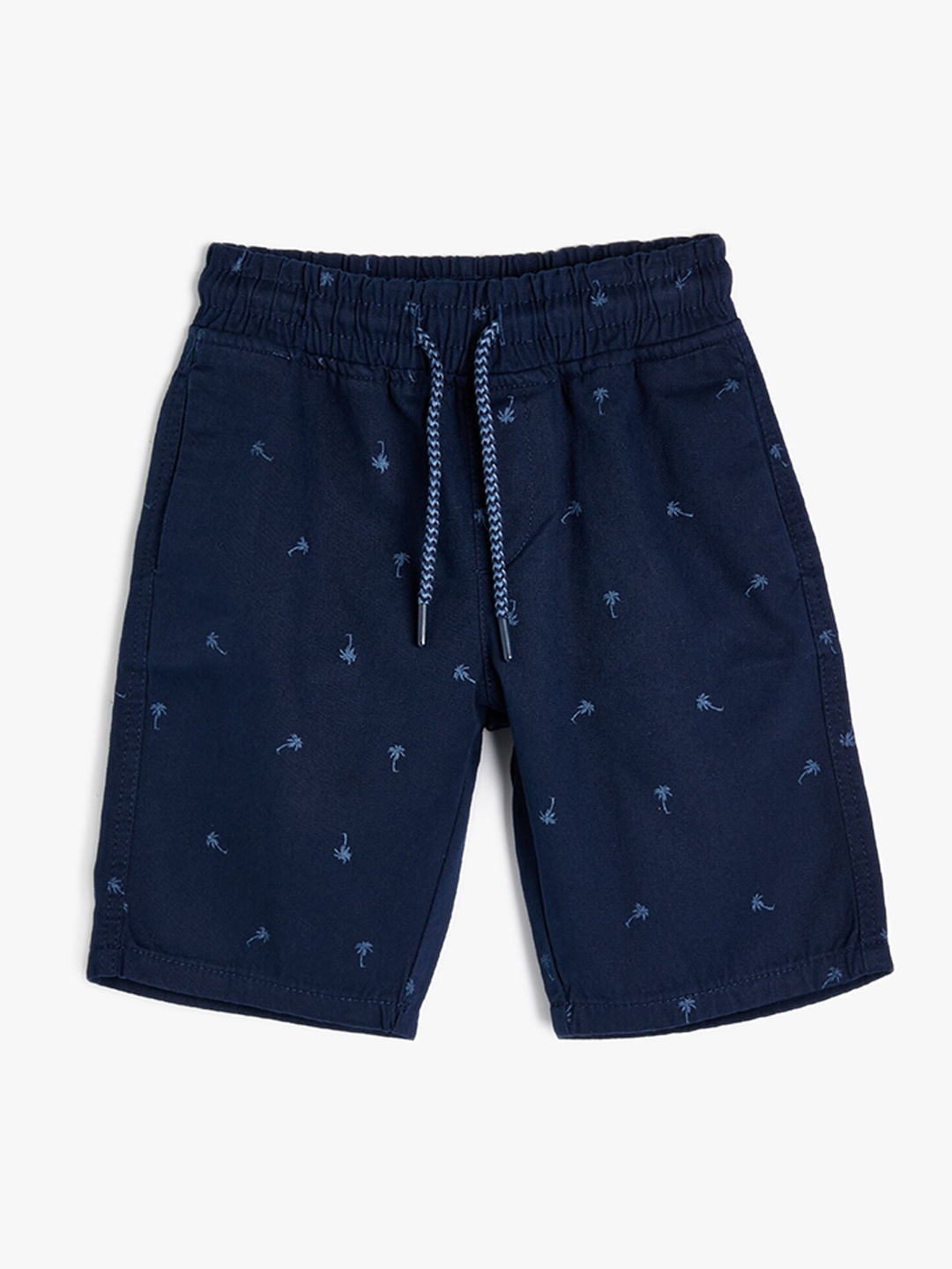 

Koton Boys Graphic Printed Pure Cotton Shorts, Navy blue