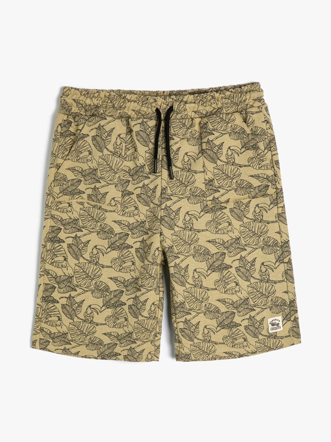 

Koton Boys Tropical Printed Mid Rise Shorts, Green