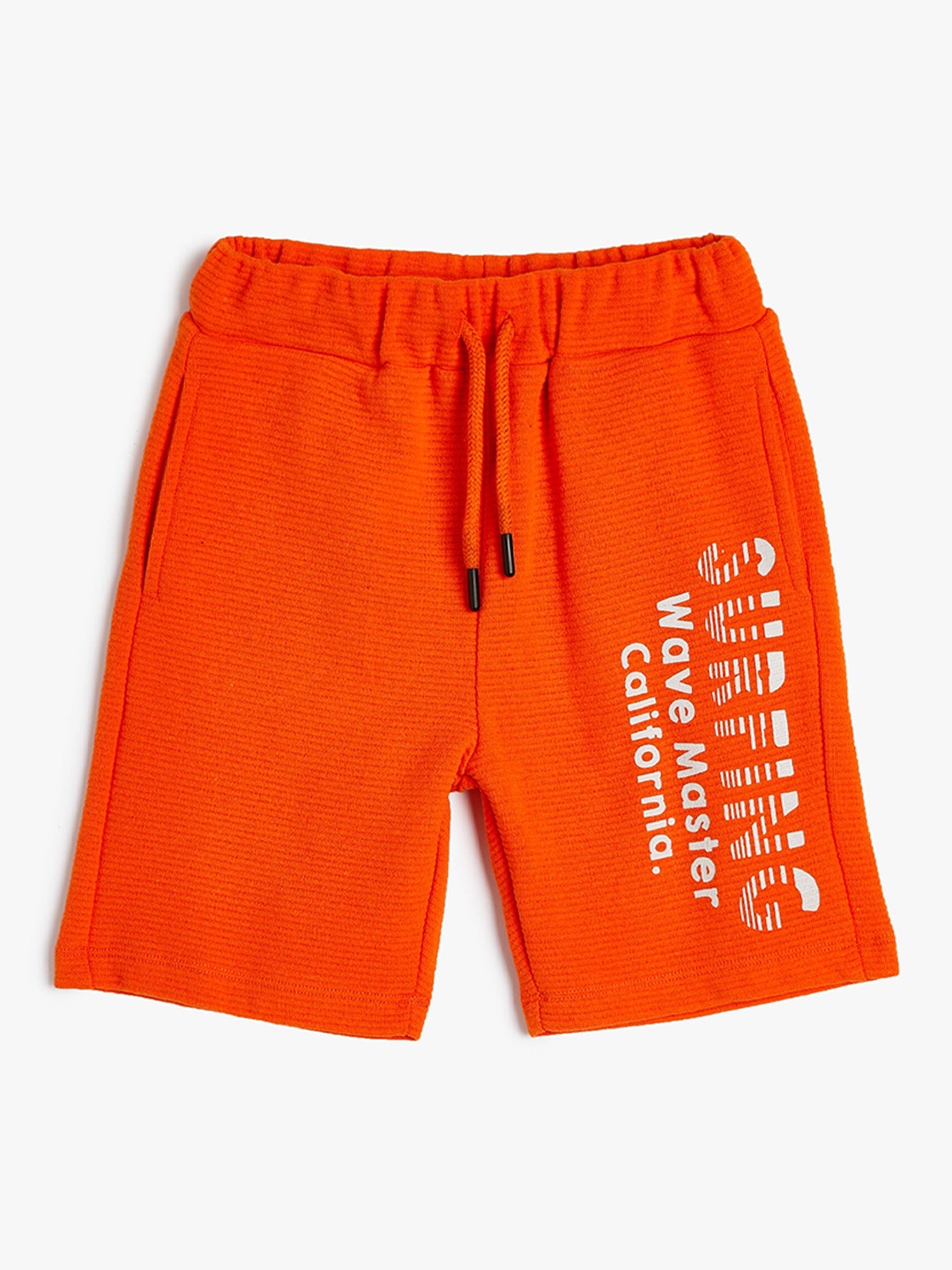 

Koton Boys Typography Printed Mid-Rise Shorts, Orange