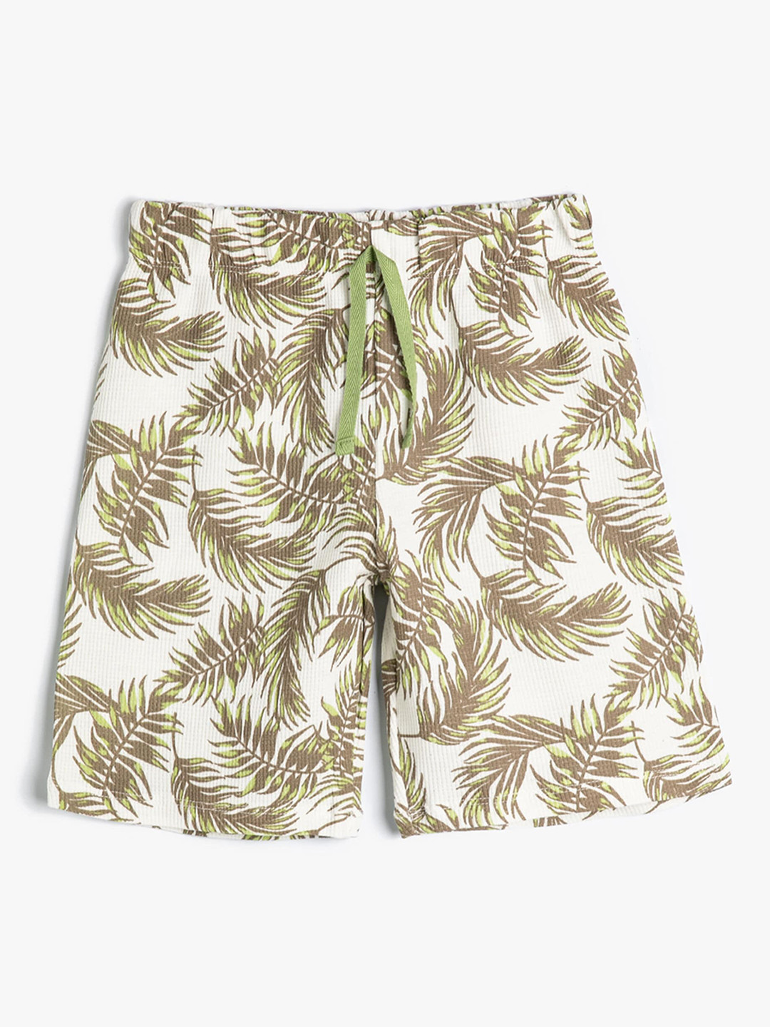 

Koton Boys Floral Printed Mid-Rise Pure Cotton Shorts, Beige