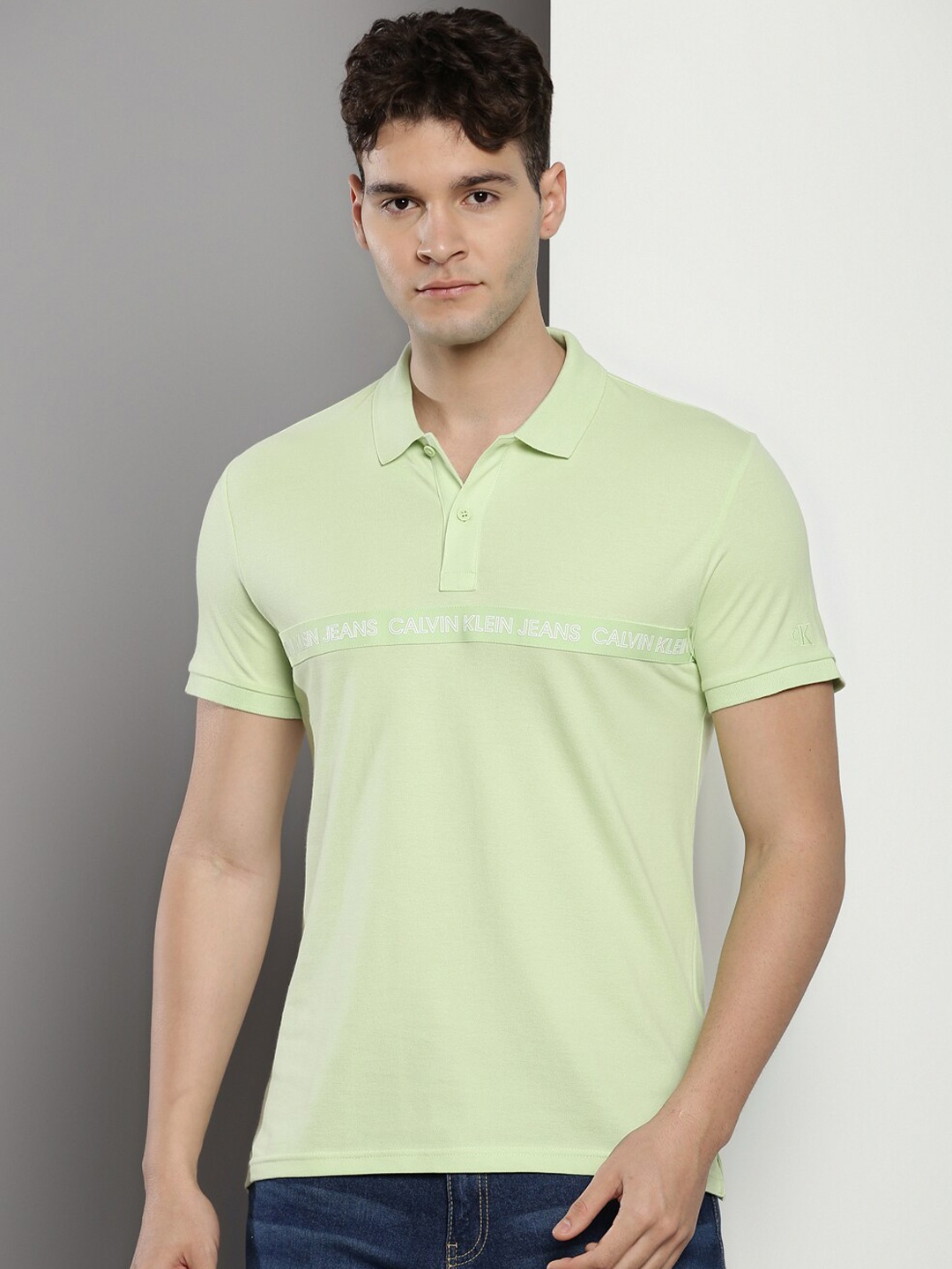 

Calvin Klein Jeans Polo Collar Slim Fit T-shirt, Green