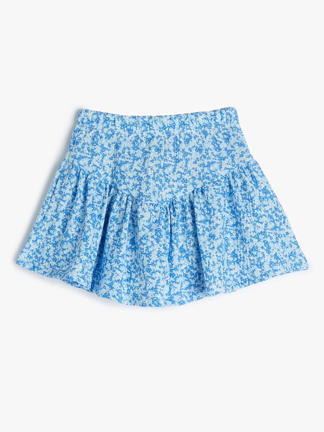 

Koton Girls Printed Gathered A-Line Mini Skirt, Blue