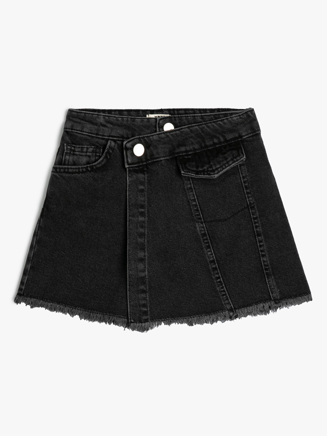 

Koton Girls Pure Cotton Mini Skorts, Black
