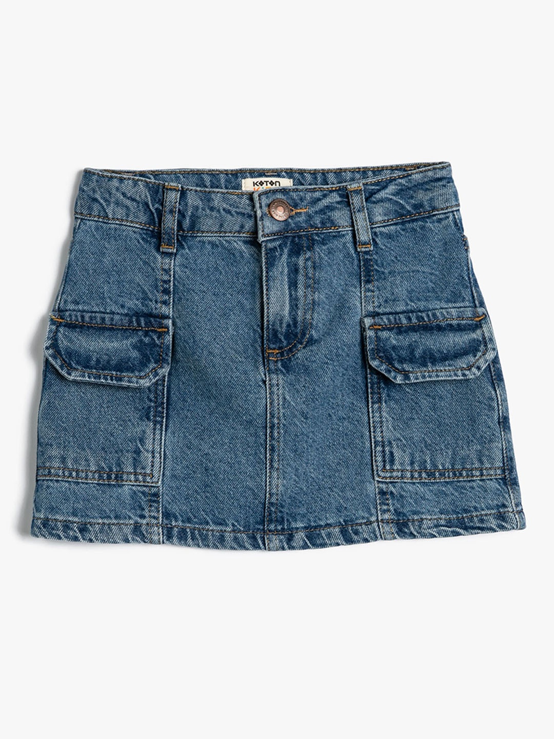 

Koton Girls Mini Denim A-Line Skirts, Blue