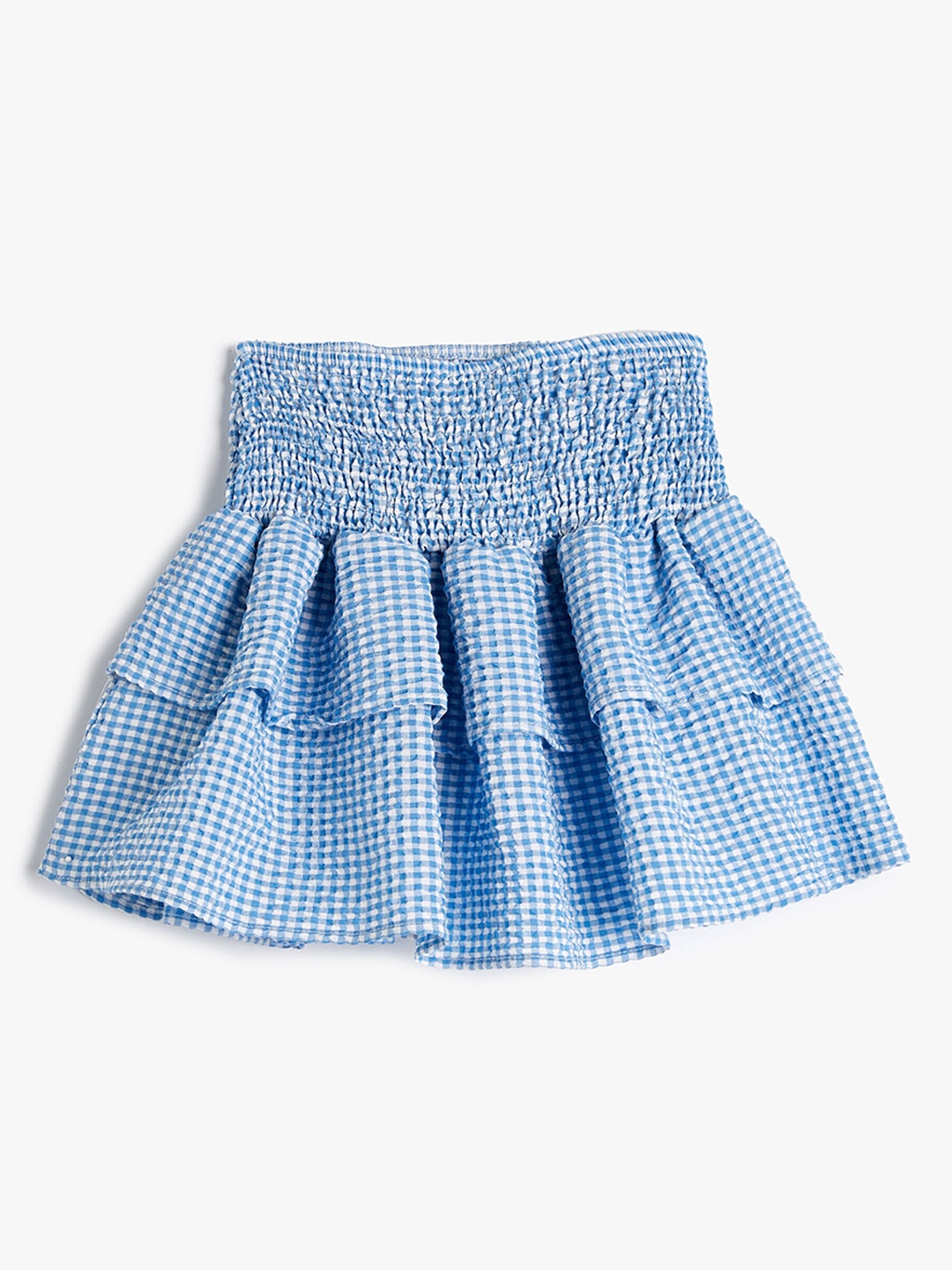 

Koton Girls Checked A-Line Mini Skirt, Blue