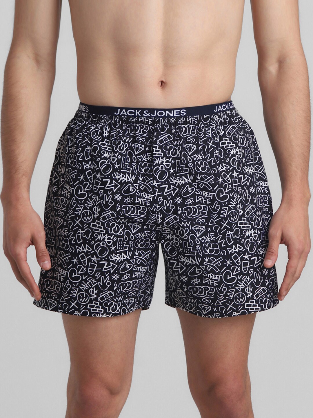 

Jack & Jones Printed Pure Cotton Boxer 1084798001, Navy blue
