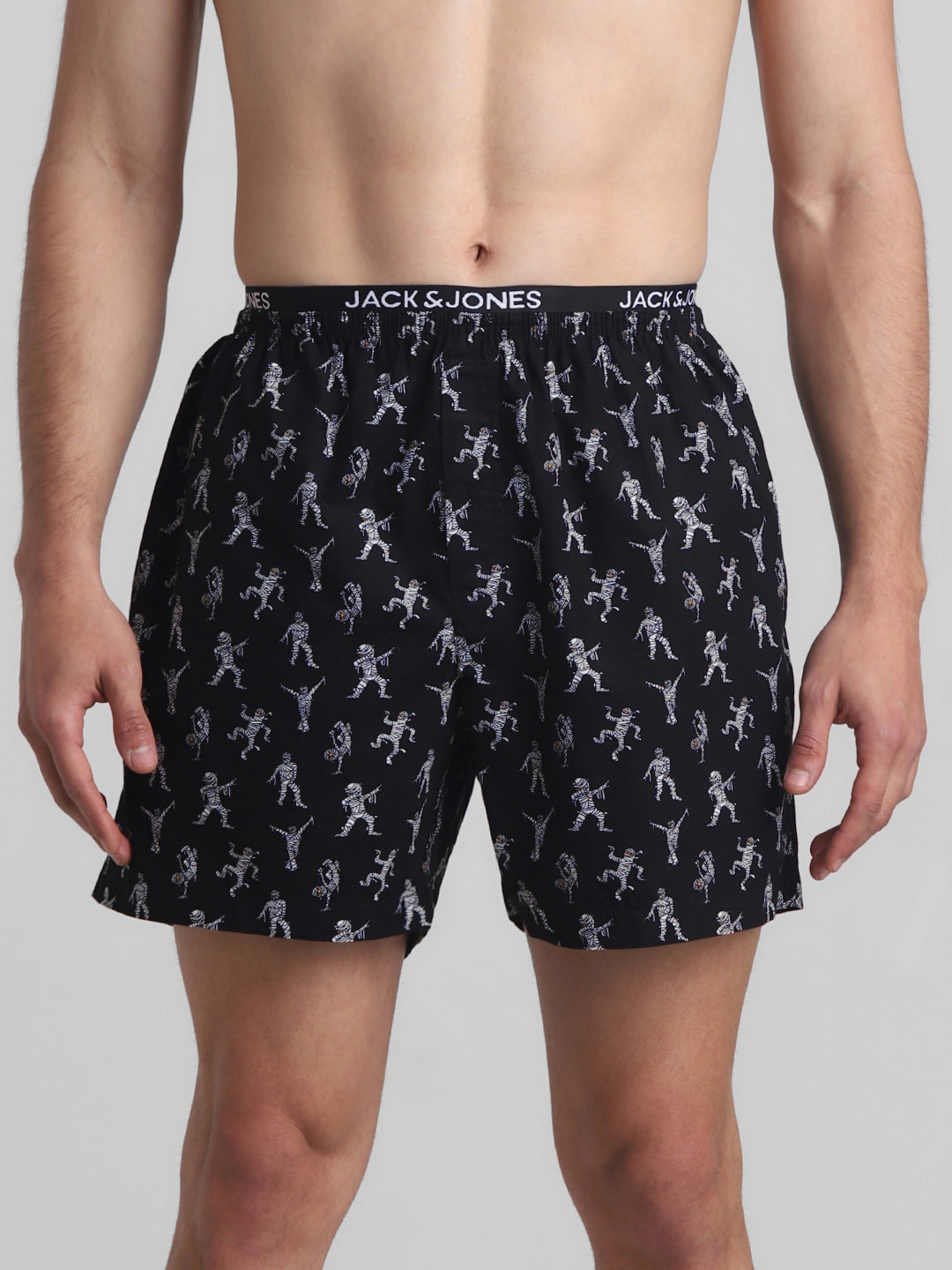 

Jack & Jones Printed Pure Cotton Boxers 1084789001, Black