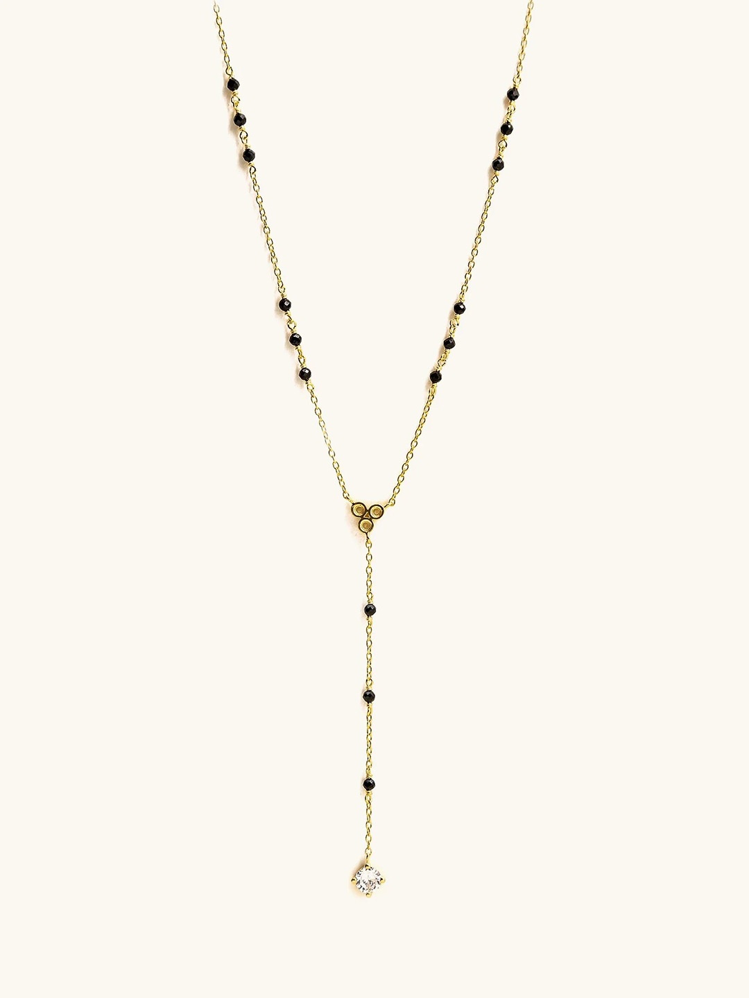 

Mabel 925 Sterling Silver Rhodium Plated Tiny Twinkle Necklace, Gold