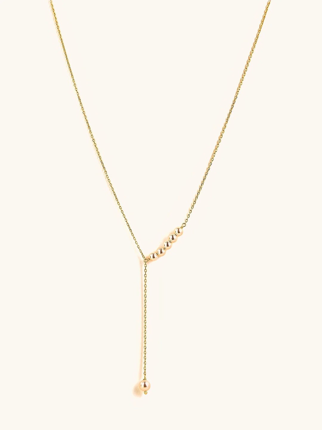 

Mabel 925 Sterling Silver Gold-Plated Pearl Lariat Necklace