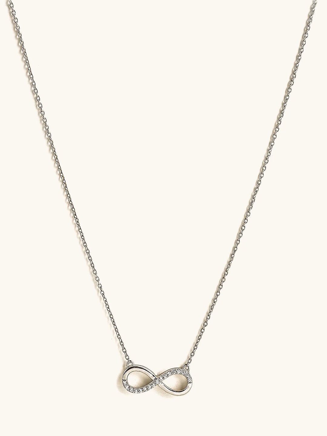 

Mabel 925 Sterling Silver Rhodium Plated Infinity Charm Necklace