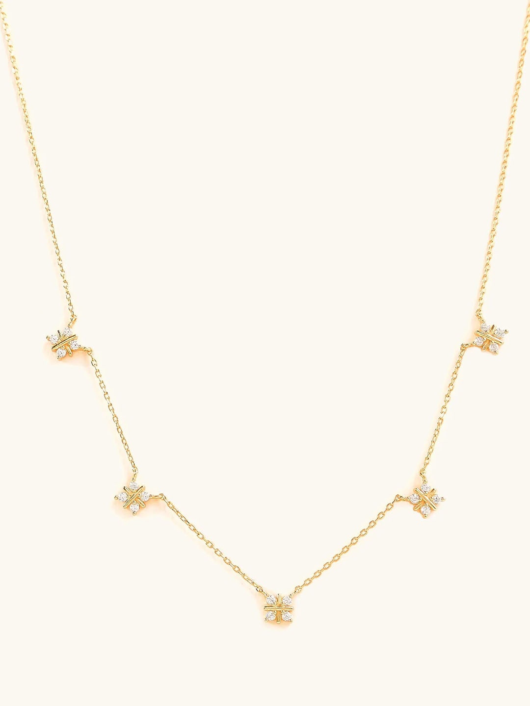 

Mabel 92.5 Sterling Silver Cubic Zirconia Gold Plated Necklace