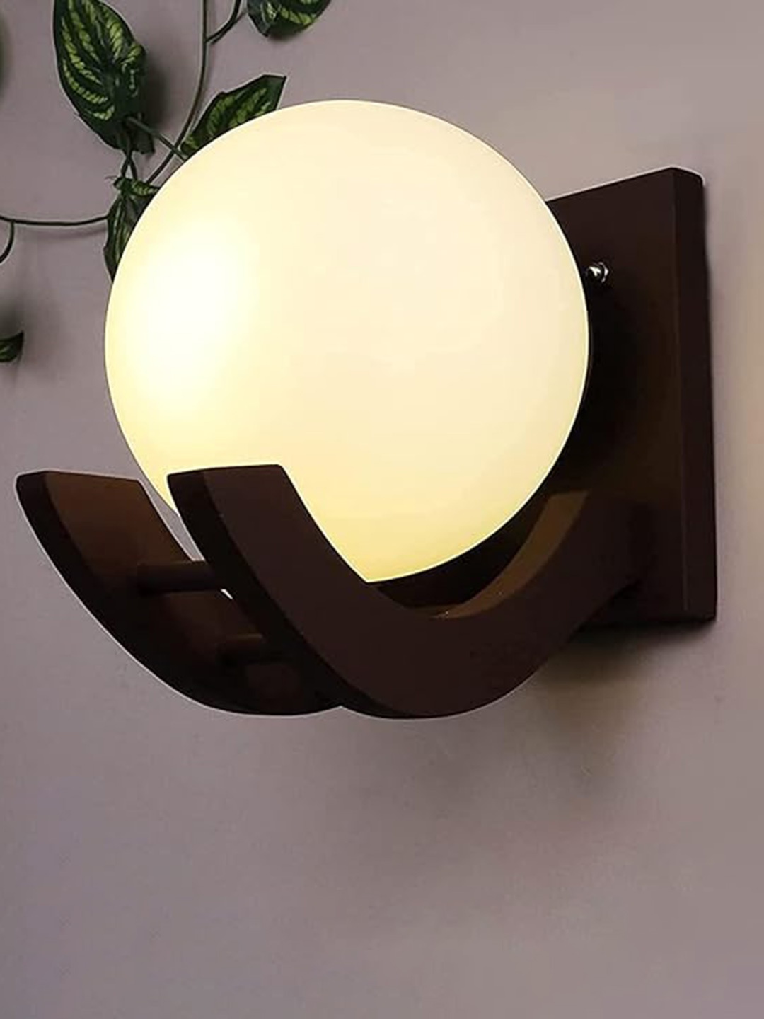 

ADWAIT White Spherical Shaped Glass Contemporary Wall Lamp