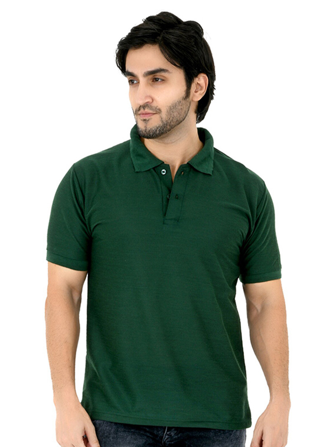 

BAESD Polo Collar Short Sleeves Casual T-shirt, Green