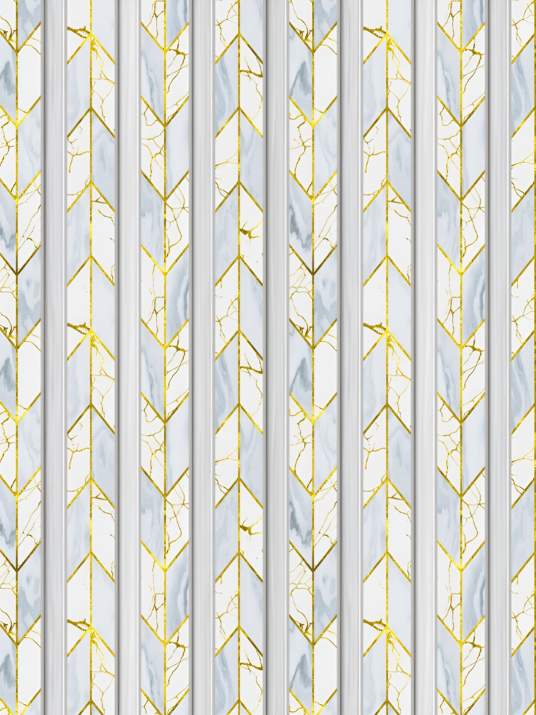 

DWELLSINDIA White & Blue Abstract Printed Self Adhesive Waterproof Wallpaper