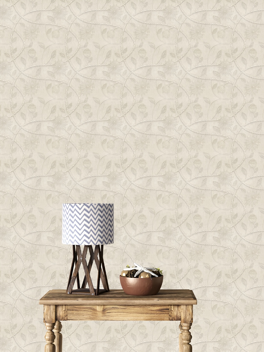 

DWELLSINDIA Beige Printed Self Adhesive Waterproof Wallpaper
