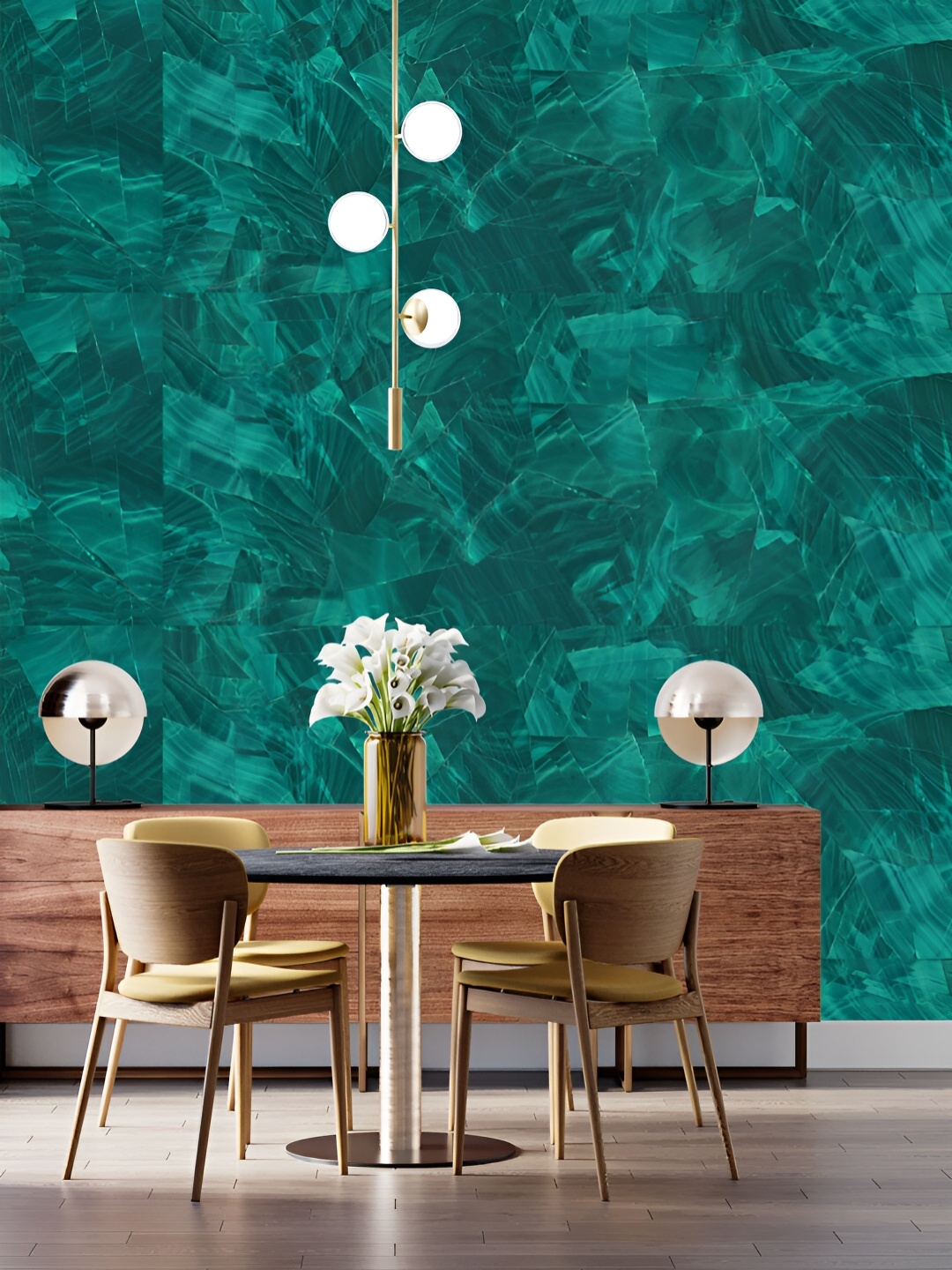 

DWELLSINDIA Green Abstract Printed Self Adhesive Wallpaper