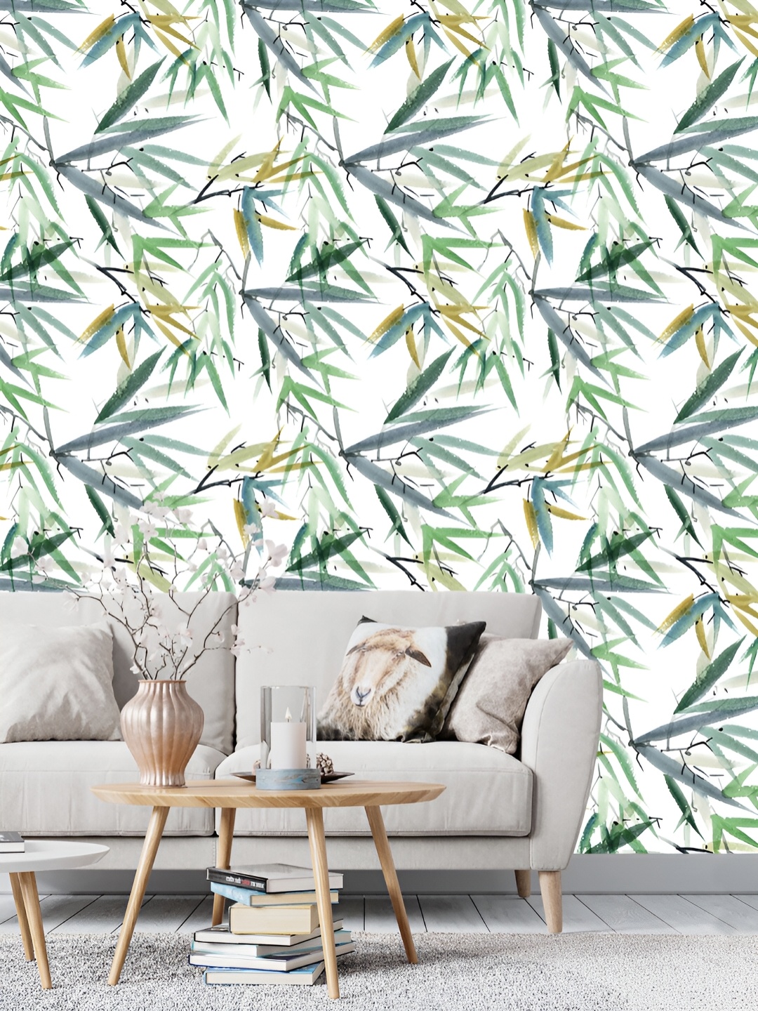 

DWELLSINDIA Green & White Printed Self Adhesive Waterproof Window Sticker