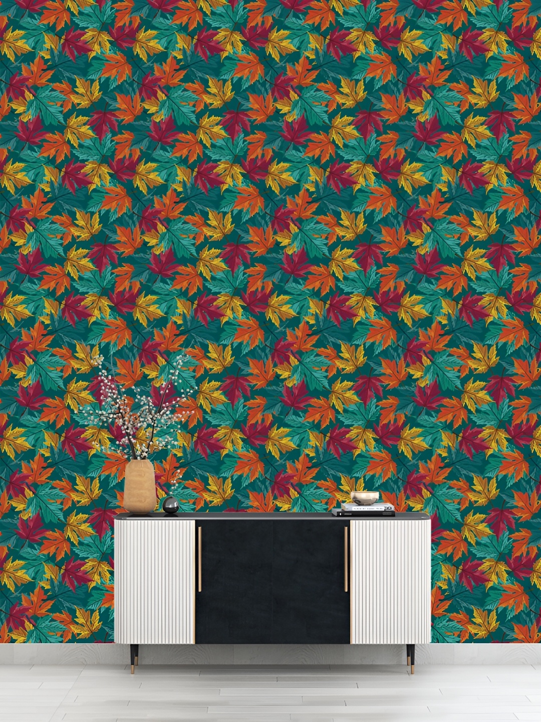 

DWELLSINDIA Green & Yellow Self Adhesive Peel & Stick PVC Wallpaper