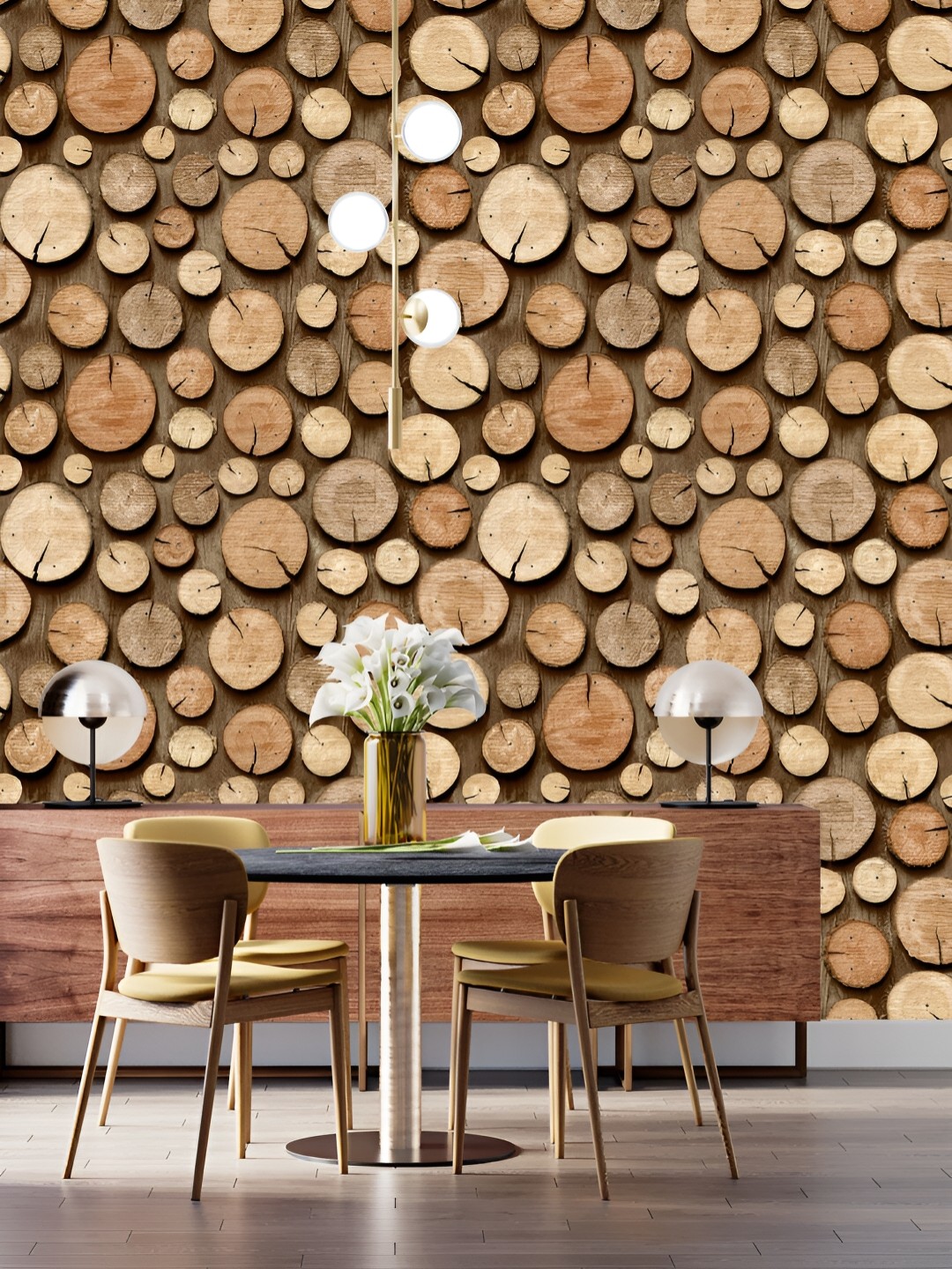 

DWELLSINDIA Brown & Beige Printed Self Adhesive Peel & Stick Waterproof Wallpaper