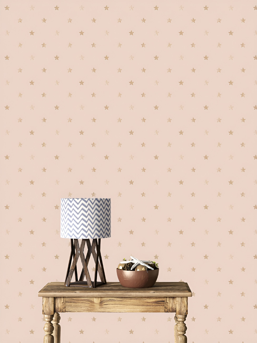 

DWELLSINDIA Peach Printed Self Adhesive Peel & Stick Waterproof Wallpaper
