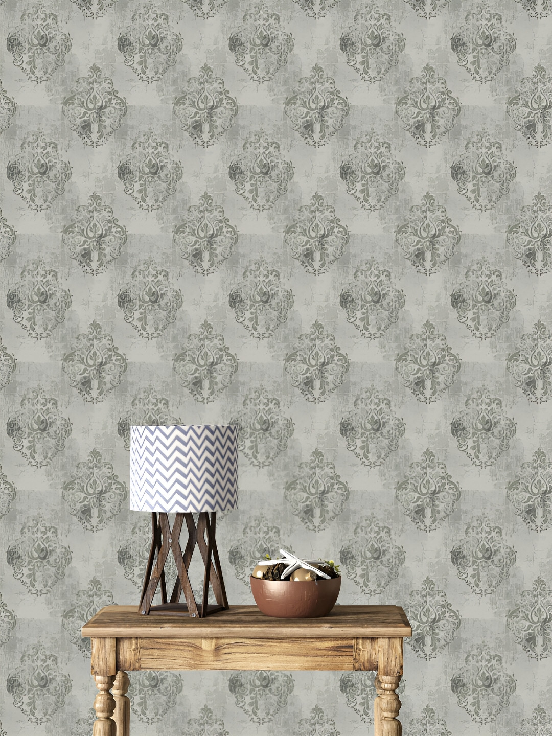 

DWELLSINDIA Grey Printed Self Adhesive Wallpaper