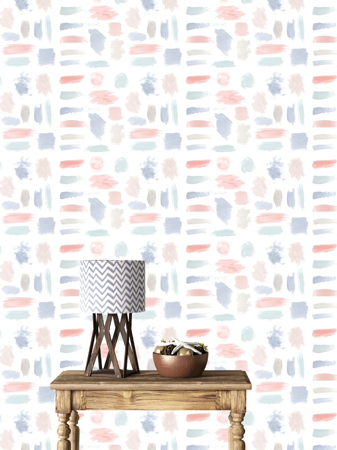 

DWELLSINDIA White & Pink Abstract Printed Self Adhesive Wallpaper