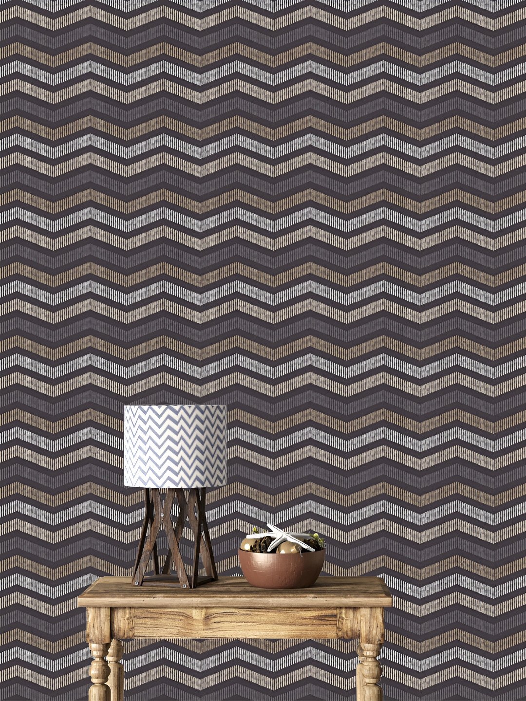 

DWELLSINDIA Grey & White Printed Self-Adhesive Wallpaper