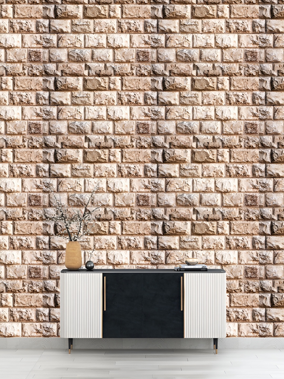 

DWELLSINDIA Beige Printed Self Adhesive Wallpaper