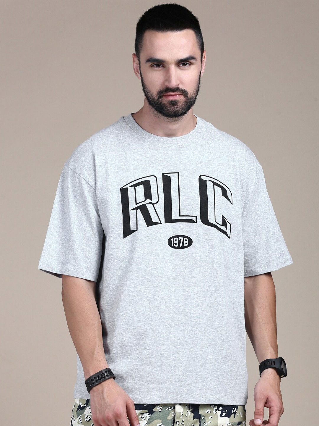 

The Roadster Lifestyle Co. Grey Typography Printed Cotton Round Neck Tshirts