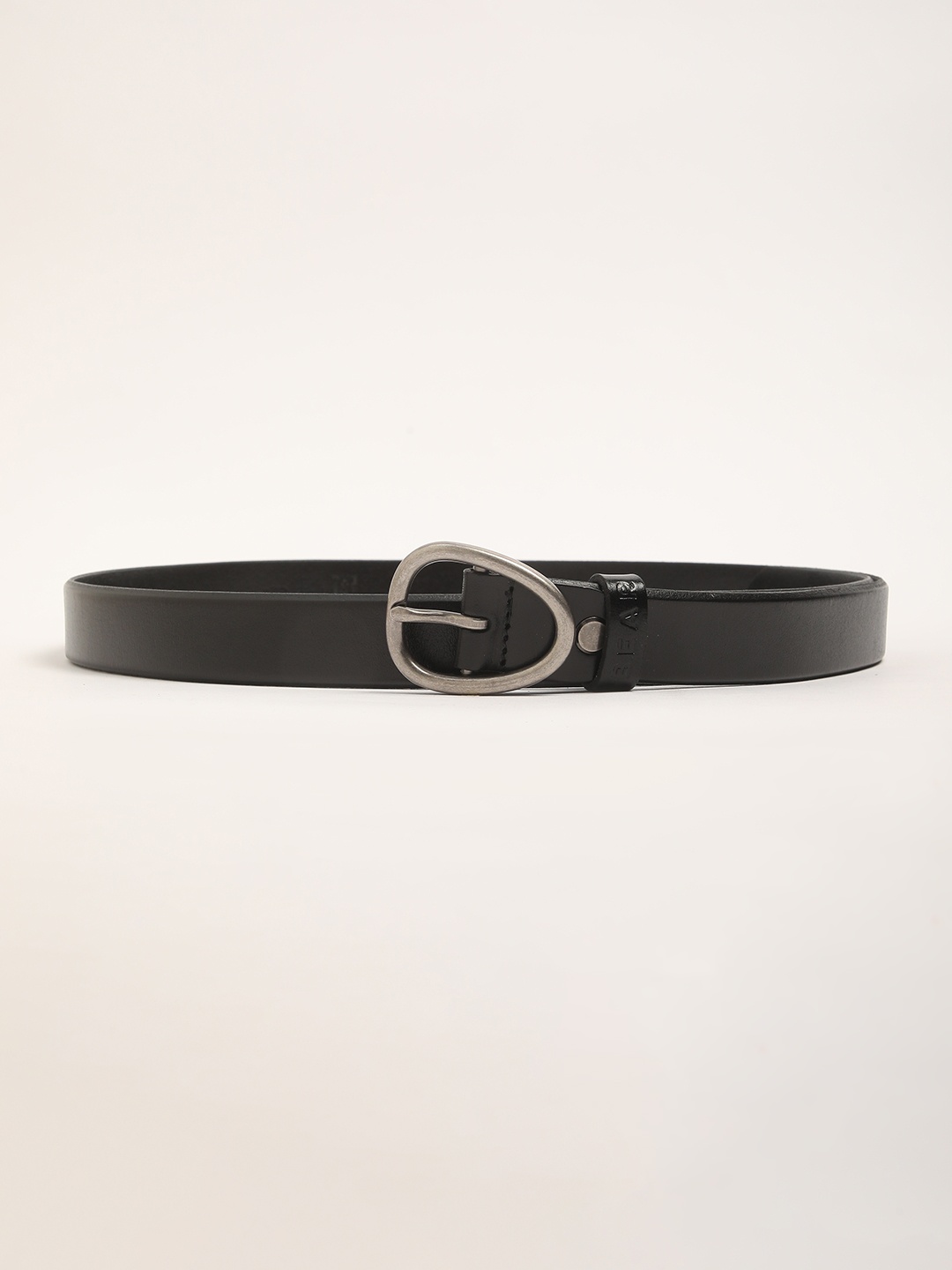 

THE BEAR HOUSE Men Textured Leather Belt, Black