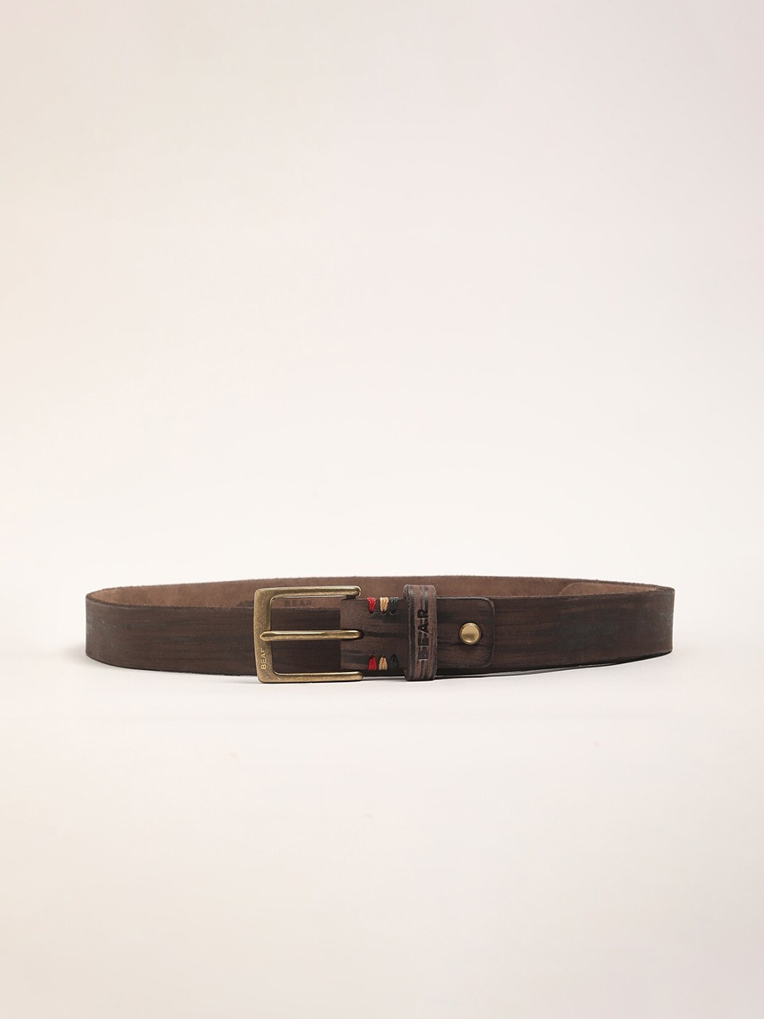 

THE BEAR HOUSE Men Leather Belt, Brown