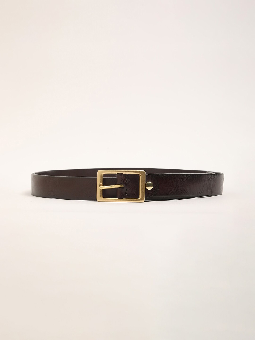 

THE BEAR HOUSE Men Textured Leather Belt, Brown