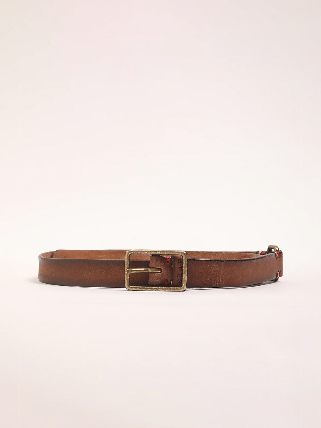 

THE BEAR HOUSE Men Leather Belt, Brown