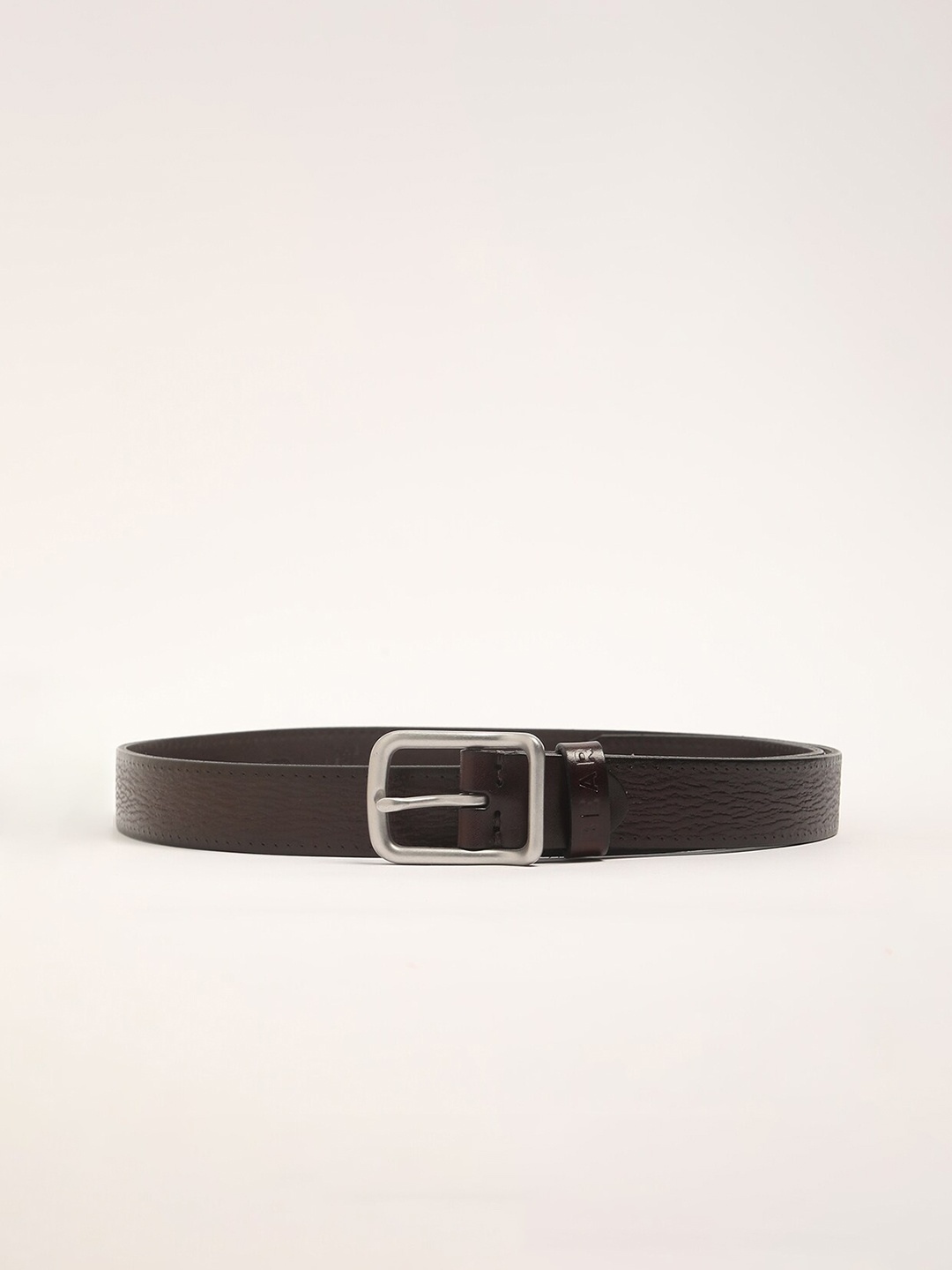 

THE BEAR HOUSE Men Textured Leather Belt, Brown