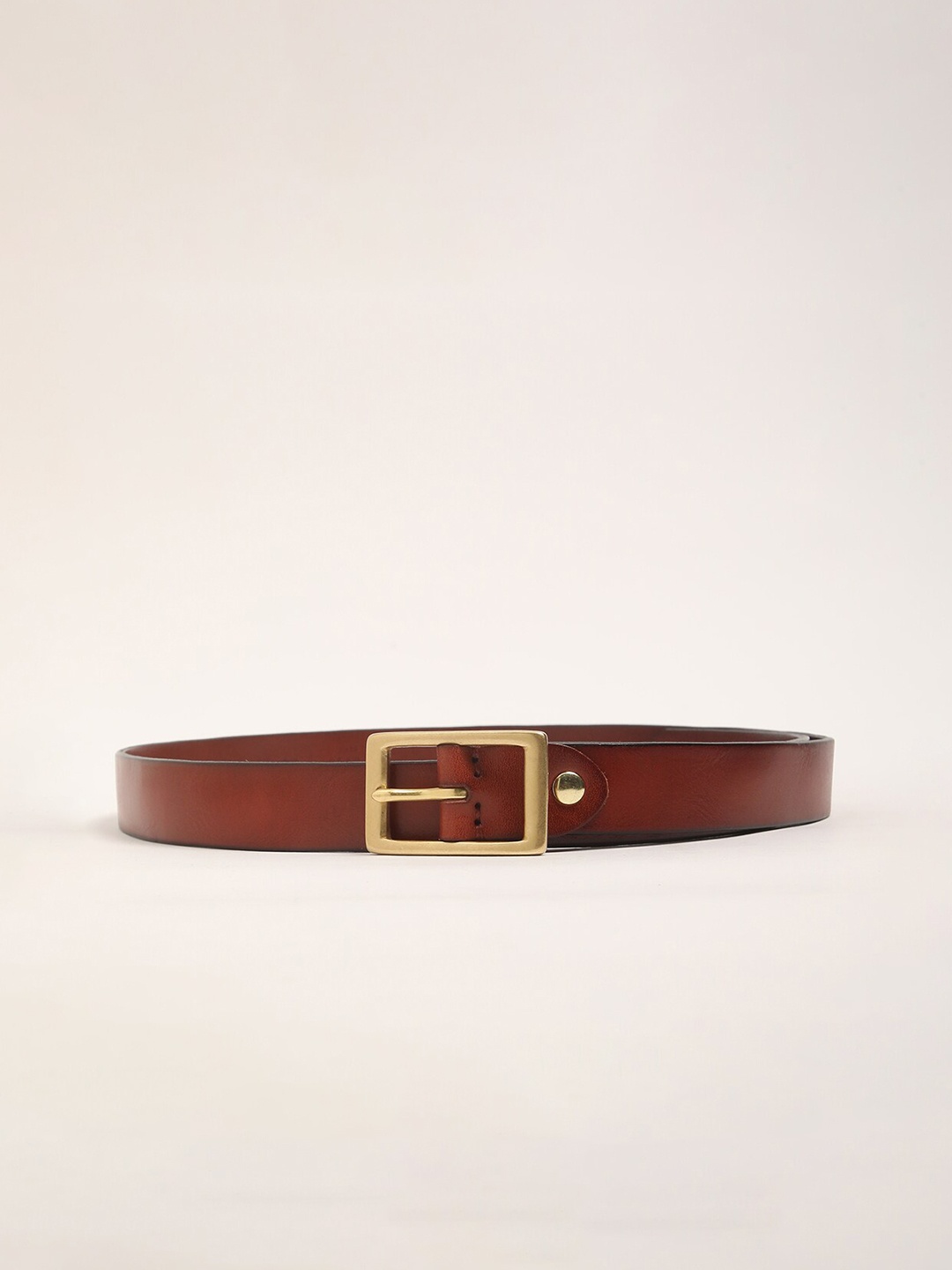 

THE BEAR HOUSE Men Textured Leather Belt, Brown