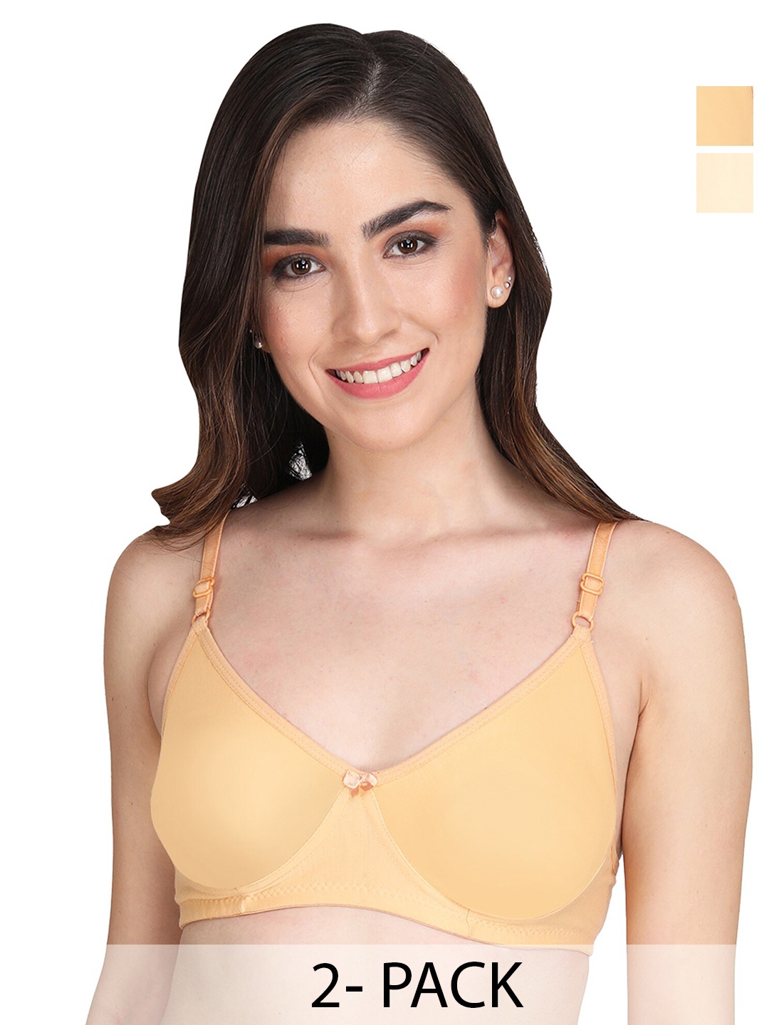 

Liigne Non-Wired Non Padded Everyday Bra With All Day Comfort, Cream
