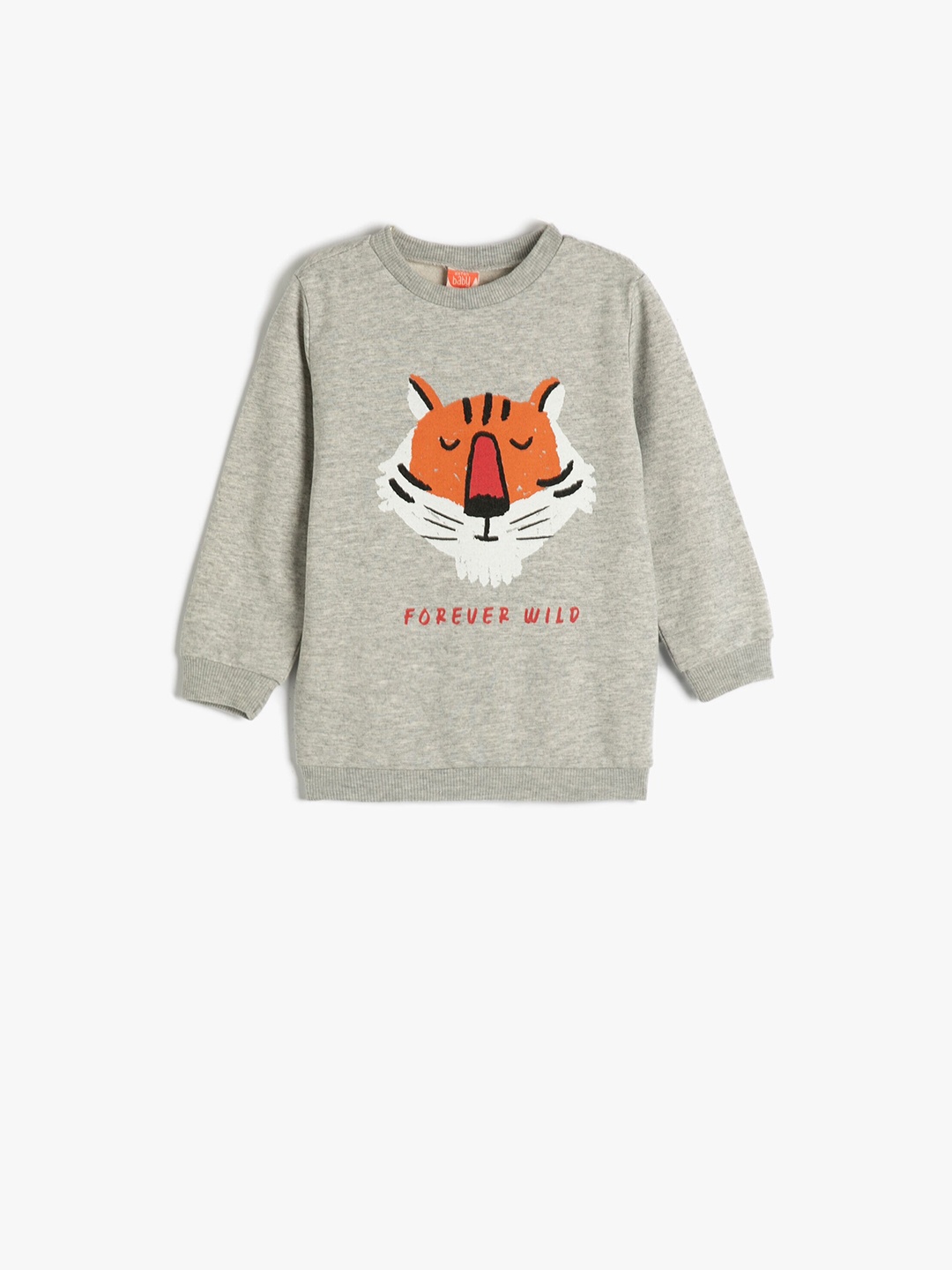 

Koton Boys Printed Round Neck Long Sleeves Cotton Sweatshirt, Grey