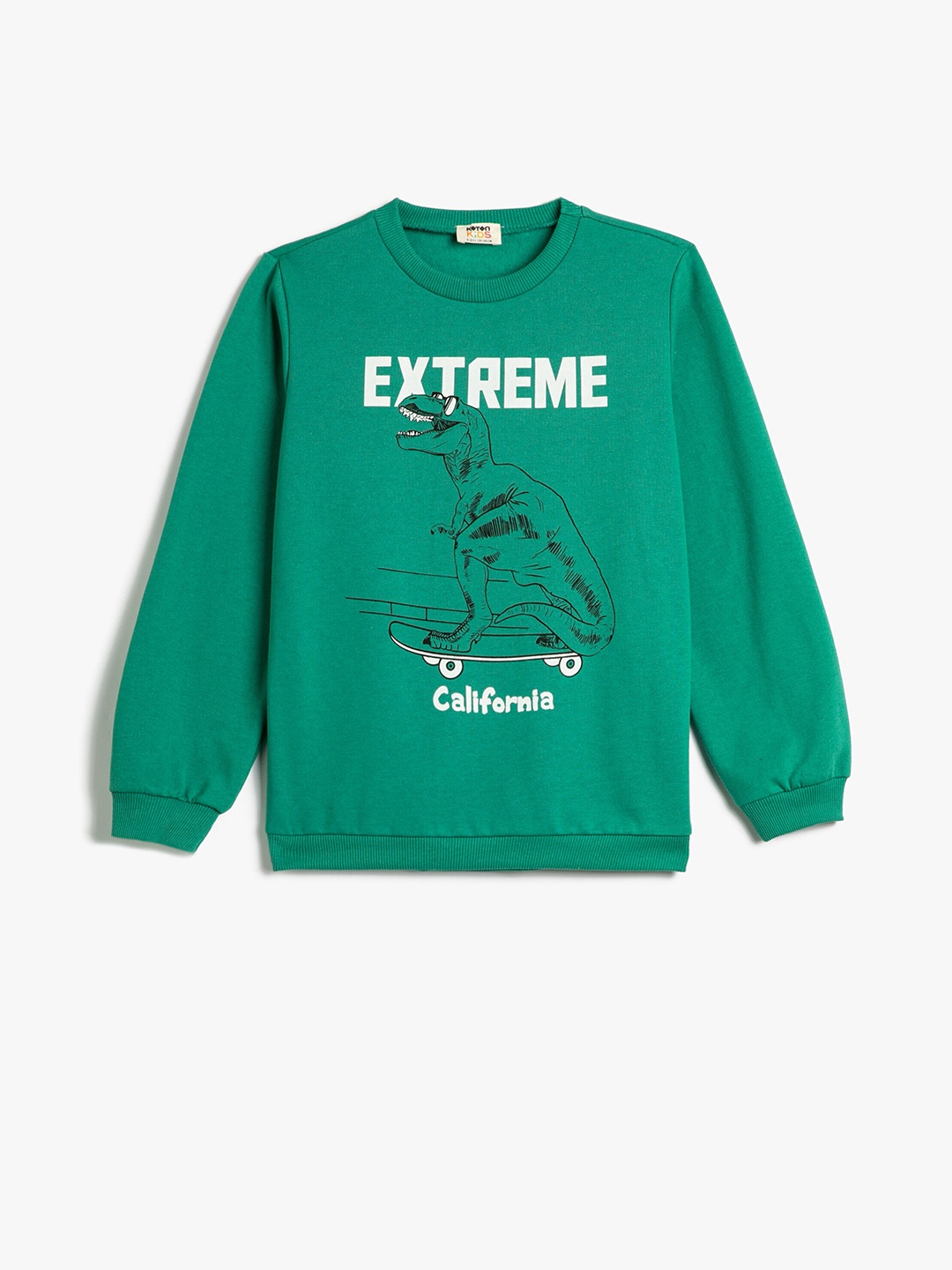 

Koton Boys Graphic Printed Cotton Sweatshirt, Green
