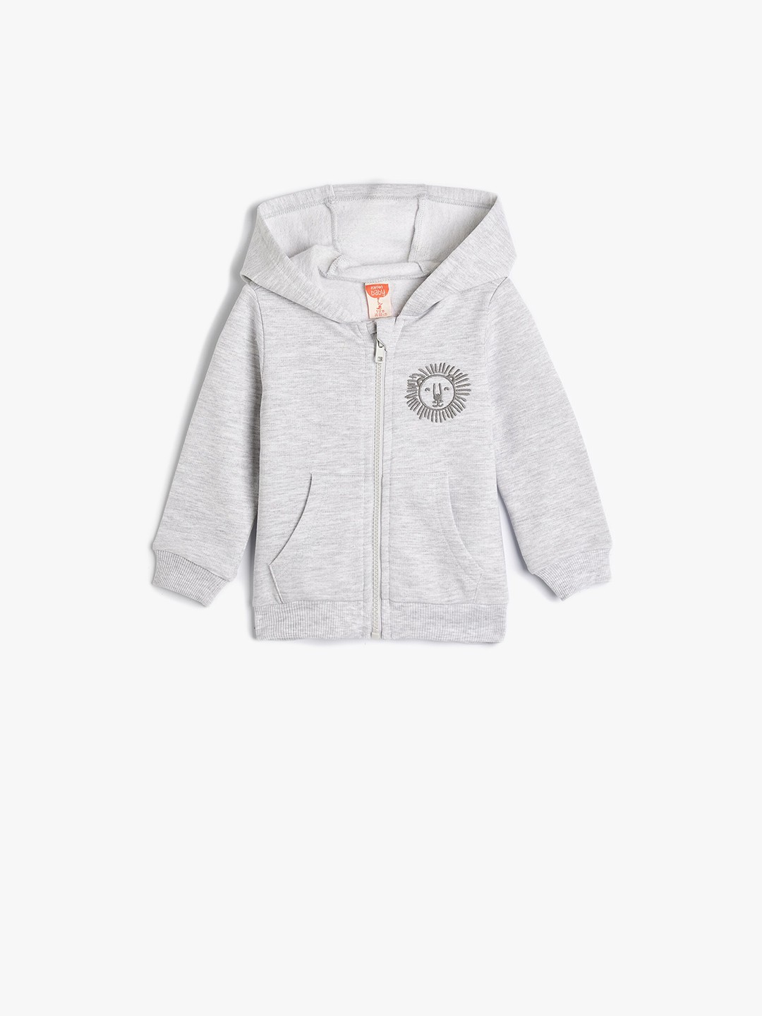 

Koton Boys Hooded Long Sleeves Front-Open Sweatshirt, Grey