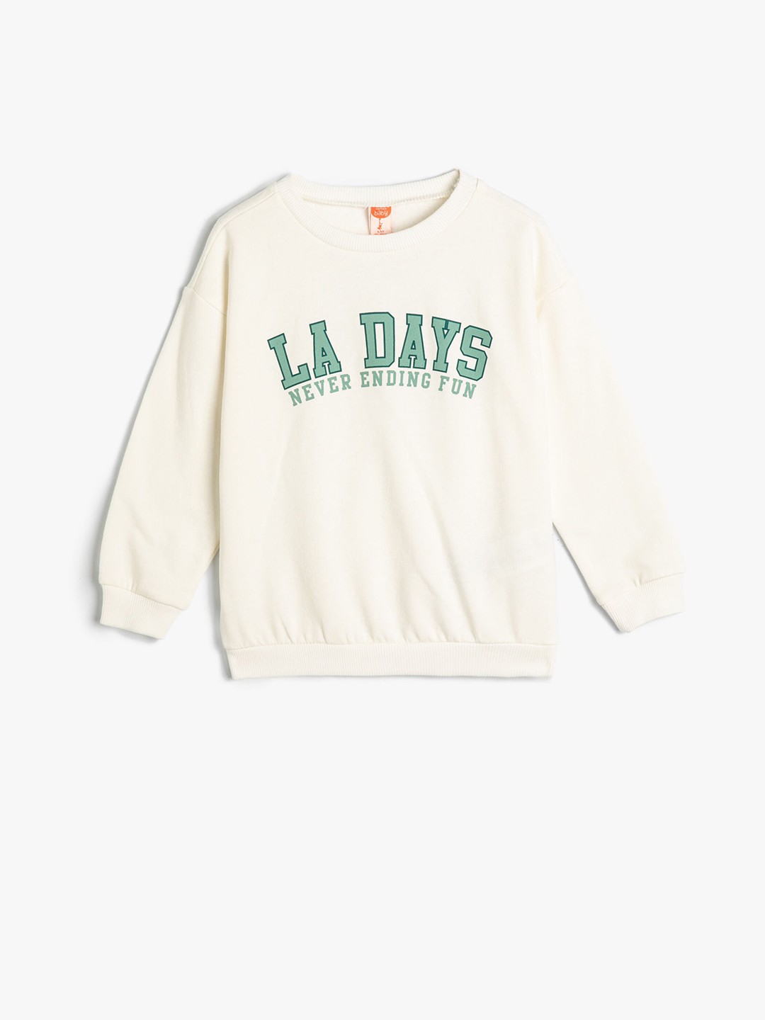 

Koton Boys Typography Printed Pure Cotton Sweatshirt, Beige
