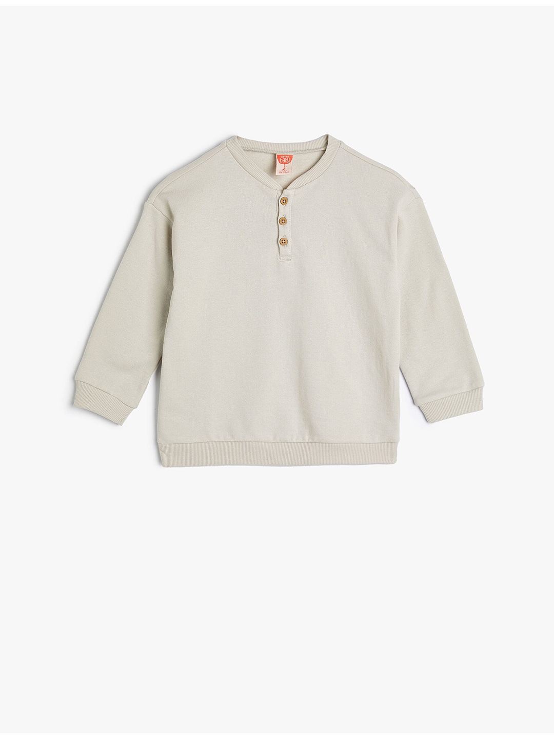 

Koton Boys V-Neck Pure Cotton Sweatshirt, Beige