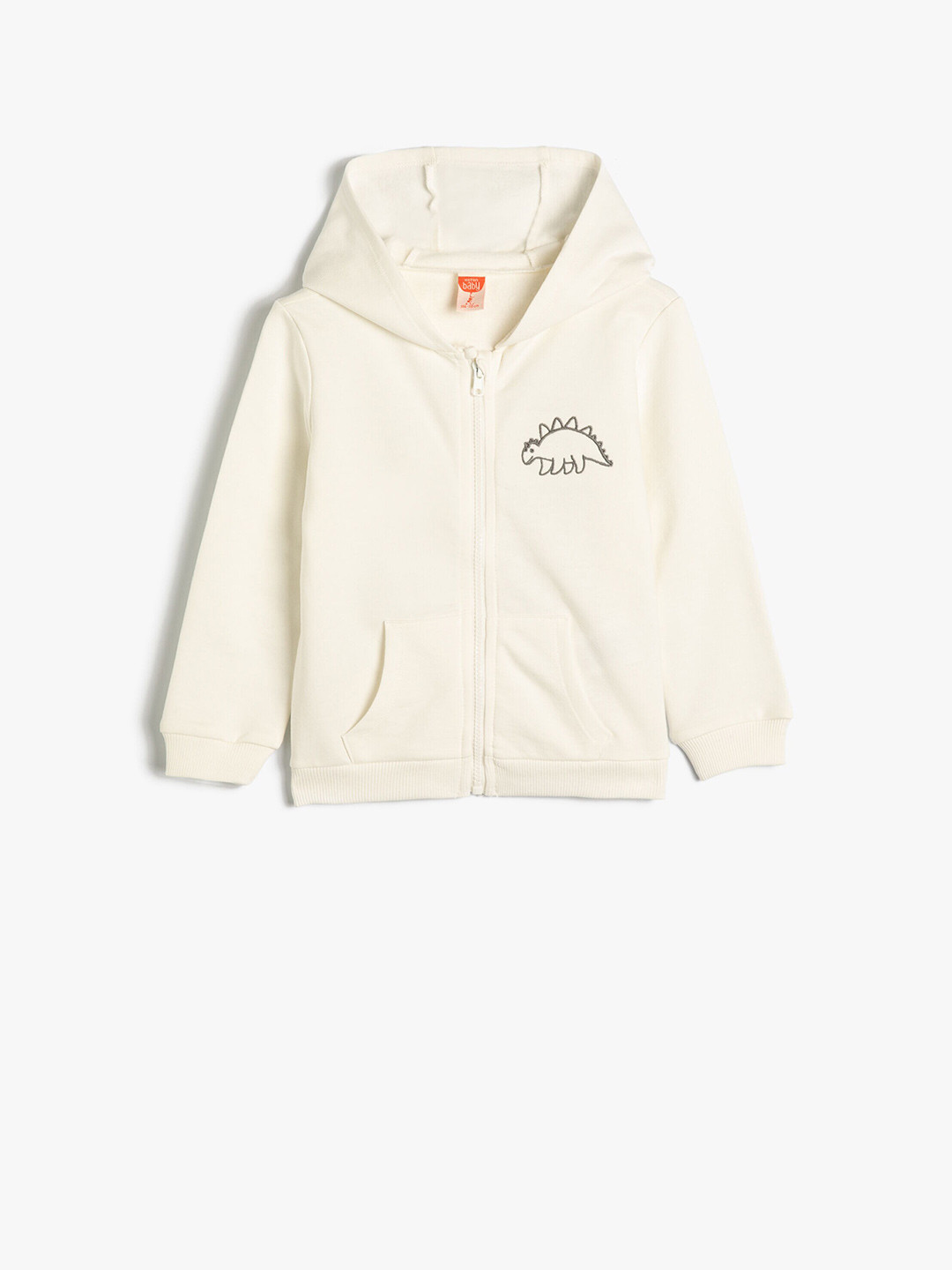 

Koton Boys Hooded Long Sleeves Cotton Front-Open Sweatshirt, Beige