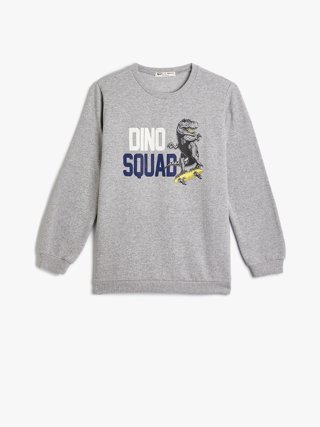 

Koton Boys Typography Printed Pullover, Grey