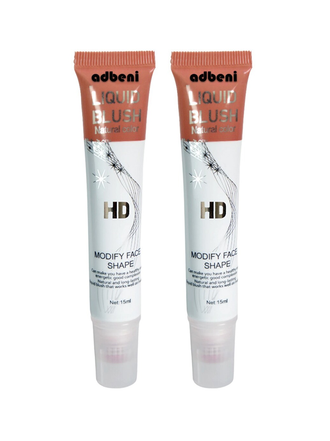 

Adbeni Set Of 2 HD Natural Color Liquid Blush - 15ml Each - Glisten Glow 03, Beige