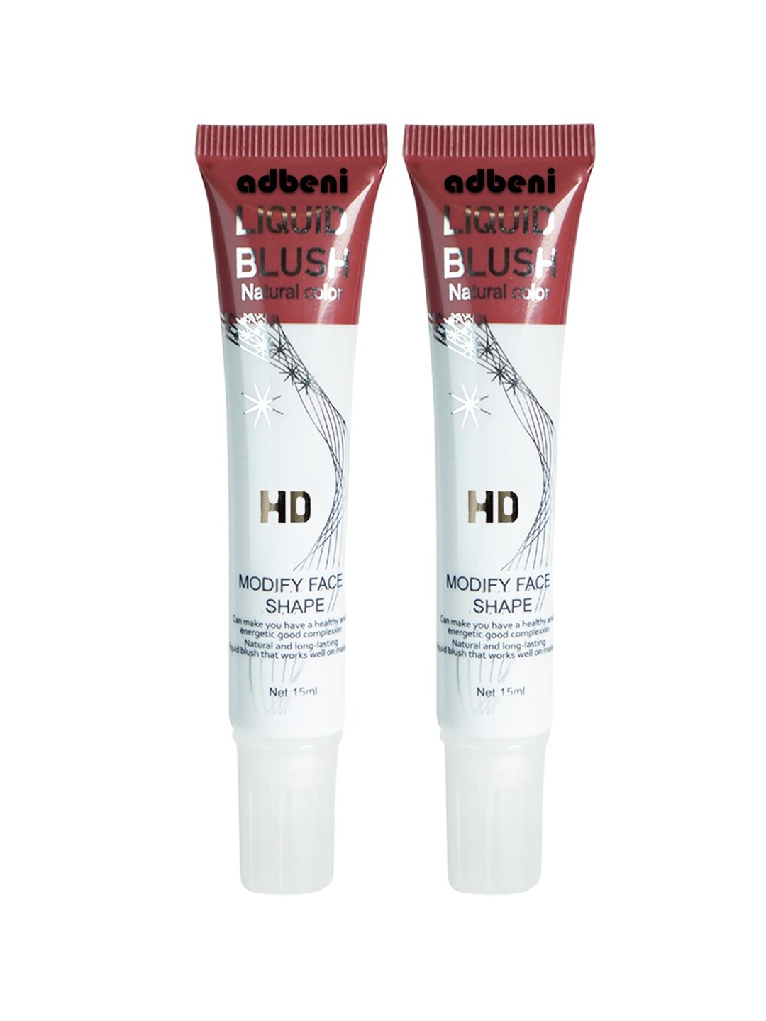 

Adbeni Set Of 2 Waterproof Liquid Blusher - 15ml Each - Blissful Blush 02, Red