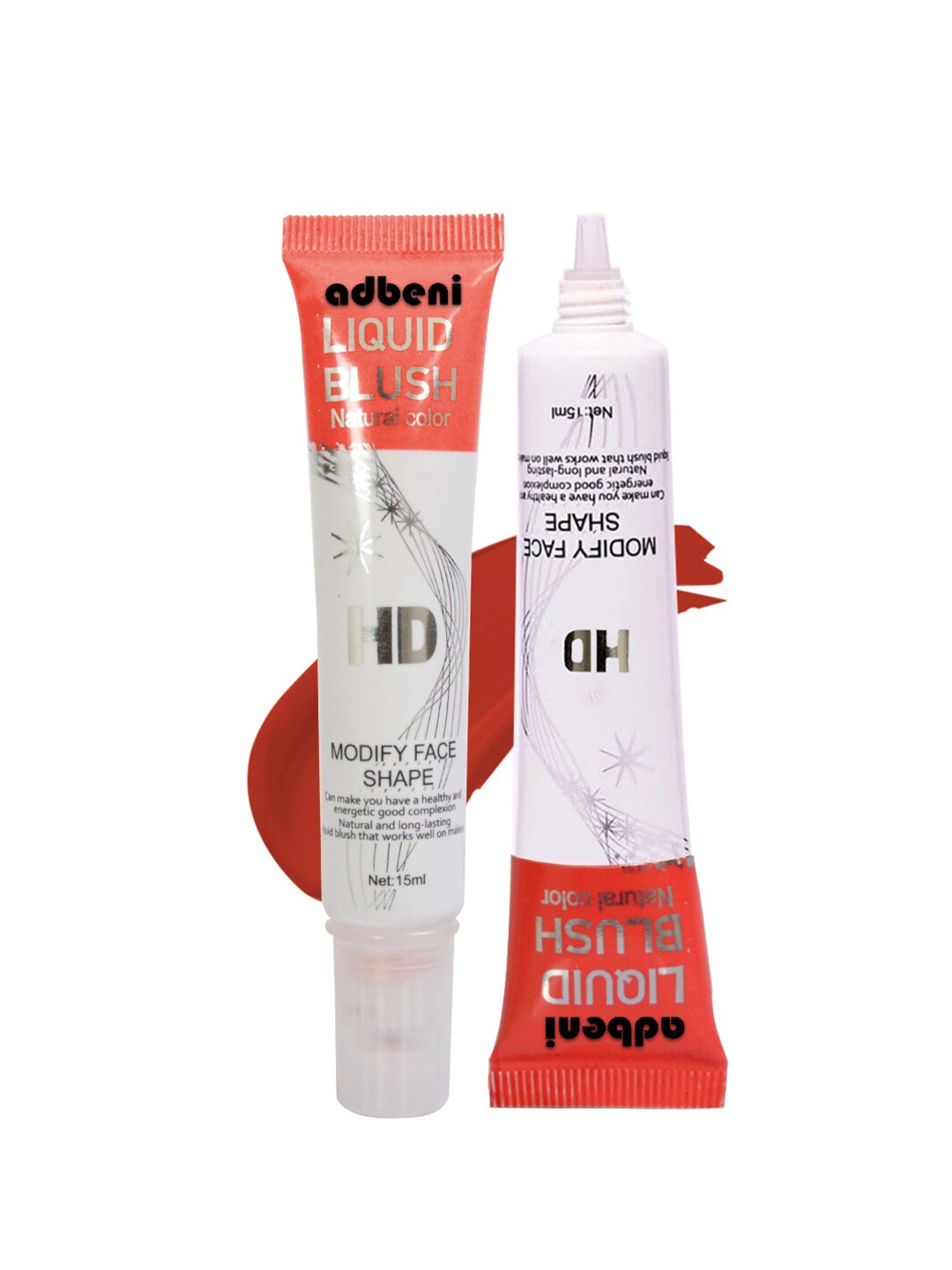 

Adbeni Set Of 2 HD Natural Color Liquid Blush - 15ml Each - Radiance Rouge 05, Peach