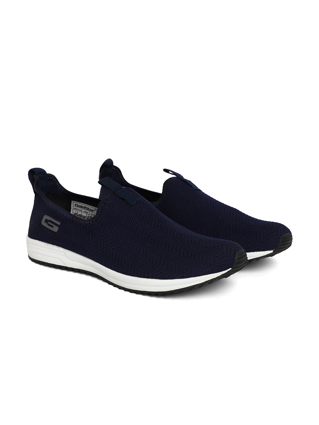 

Goldstar Men Textured Slip-On Walking Shoes, Navy blue