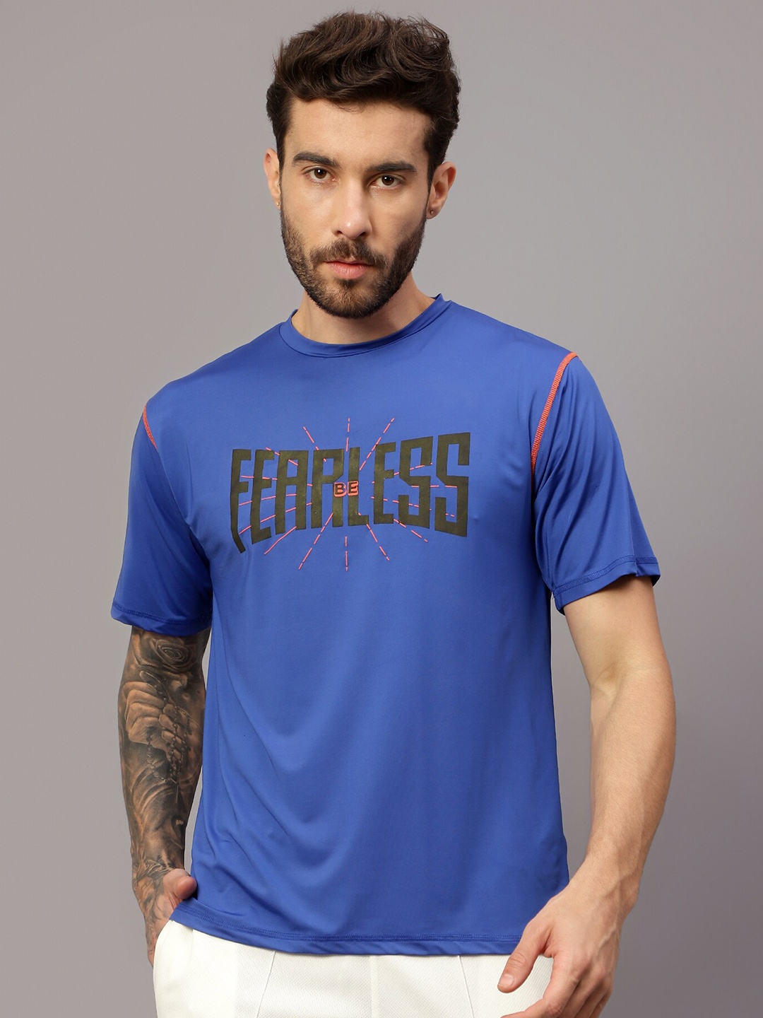 

Trenz Typography Printed Sports T-shirt, Blue