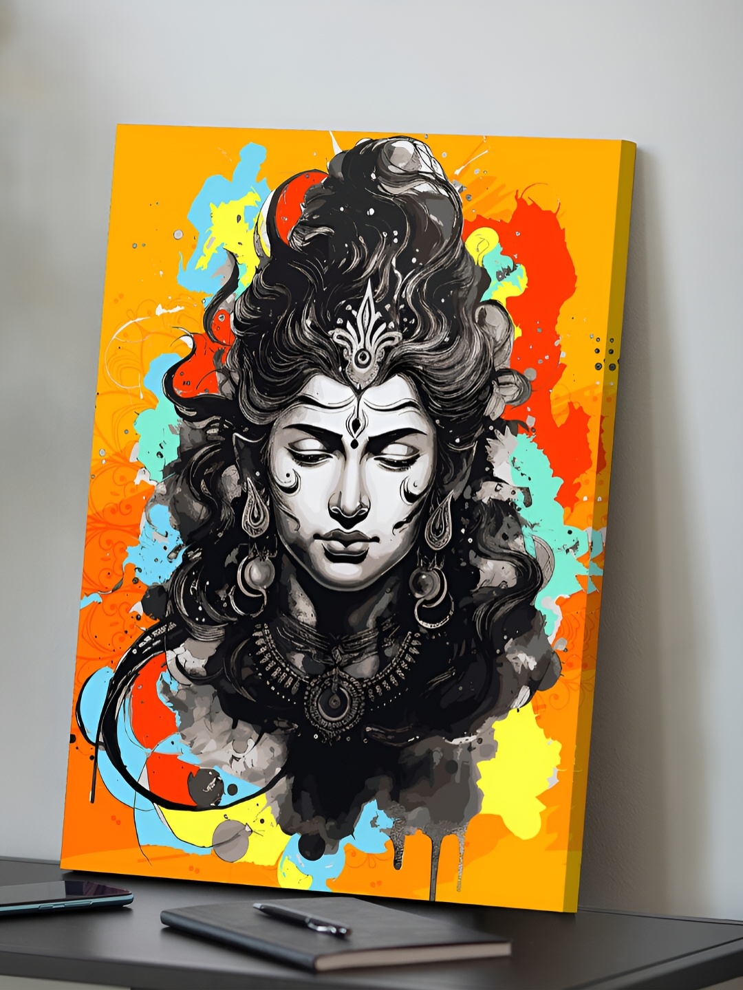 

Art Street Black & Red Canvas Religious Painting Wall Art