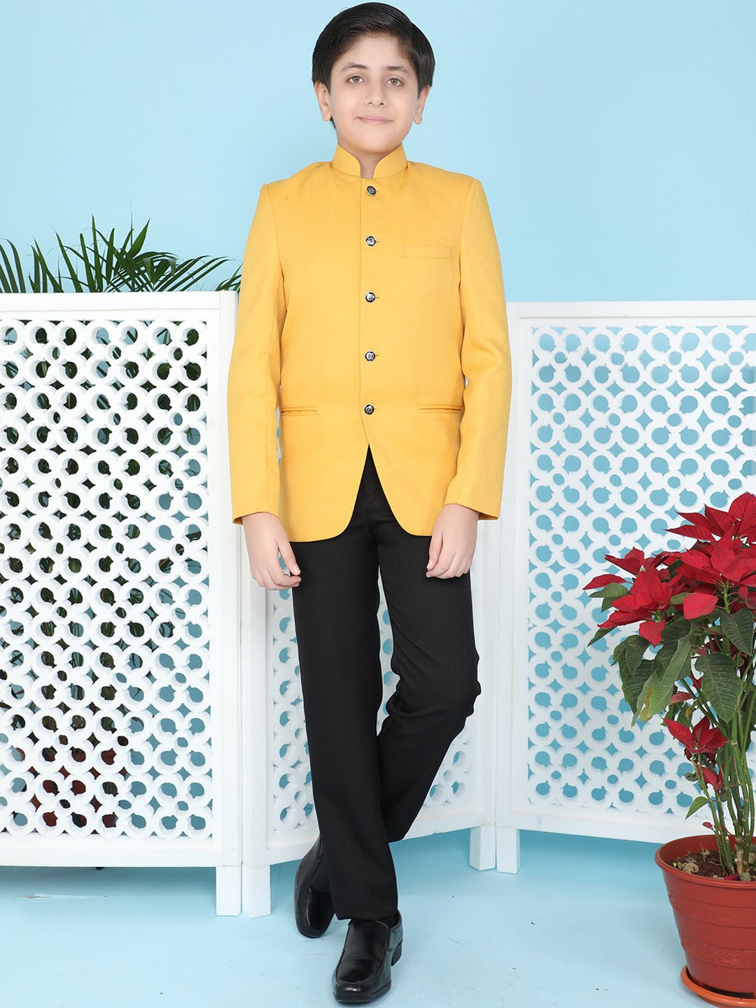 

Jeetethnics Boys Two-Piece Party Suit, Yellow